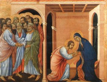 Duccio Di Buoninsegna : Parting from St. John